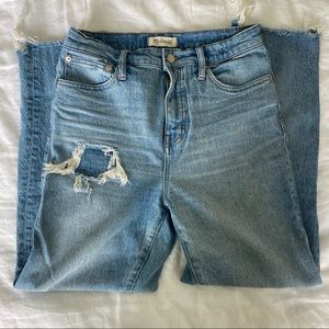 Madewell Distressed Classic Straight Jeans